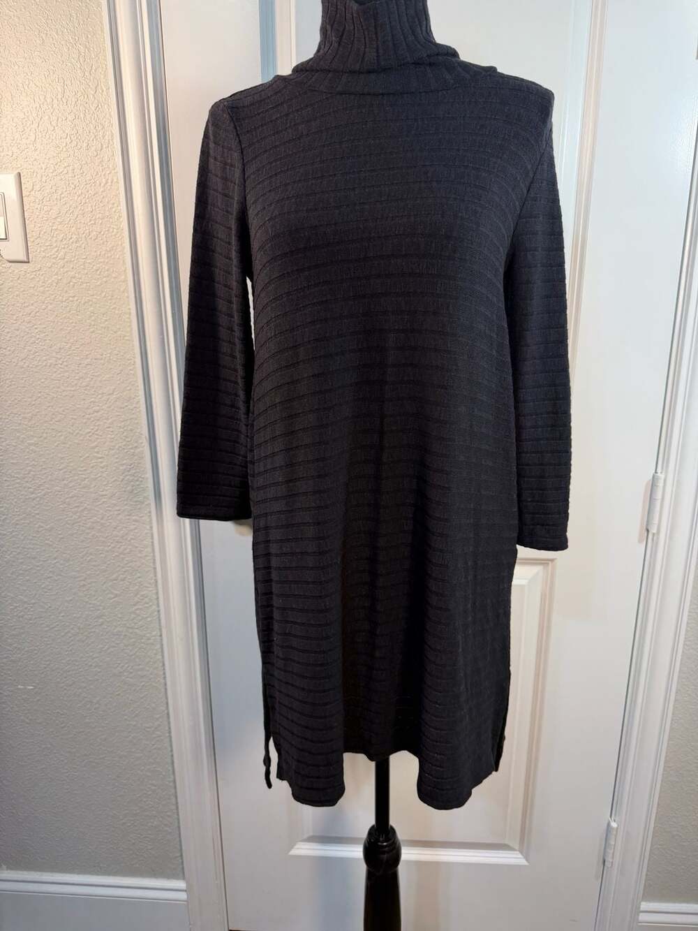 Puella Anthropologie Ribbed Turtleneck Long Sleeve Tunic Dress